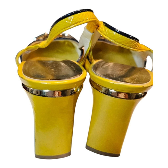 Marc Jacobs Yellow Slingback Heels Size 39.5 - Picture 9 of 15